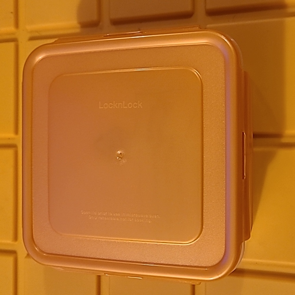 LocknLock 3-Piece Tritan Nestable Storage Containers | Dark Yellow NWOT